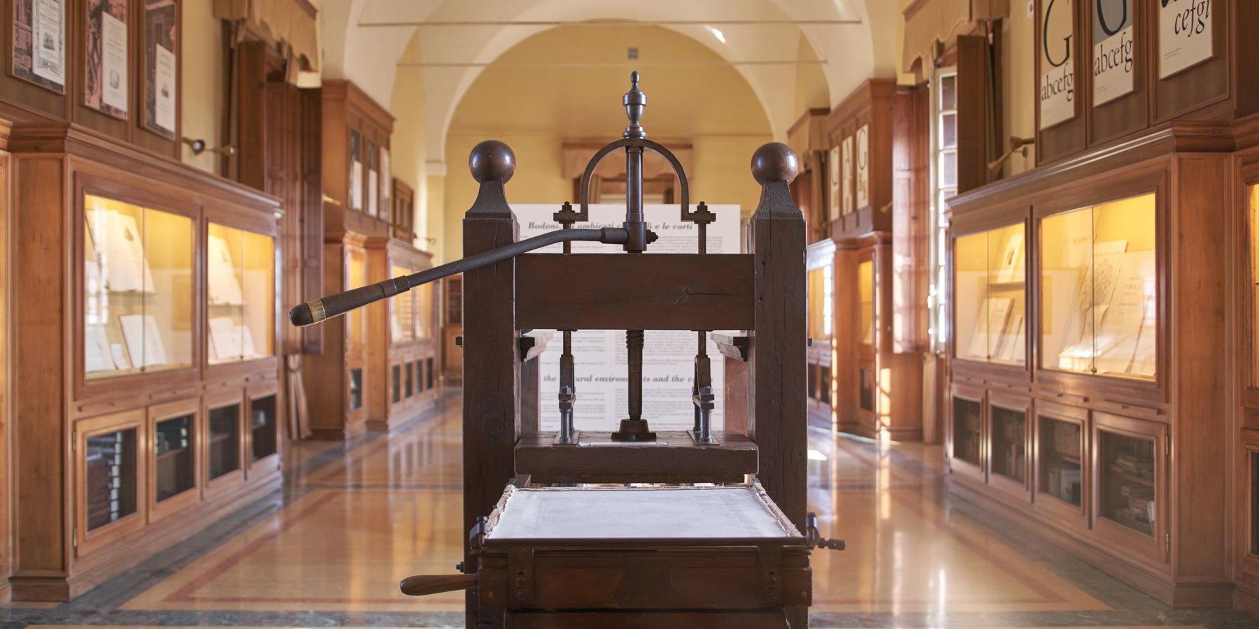 L'interno del Museo Bodoniano